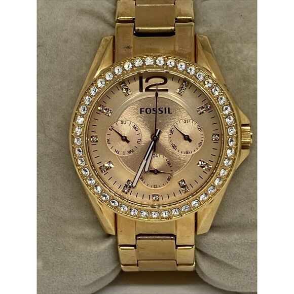 Fossil Riley ES2811 Women ROSEgold StainlessSteel Analog Dial Quartz Watch RQ162 main image 8